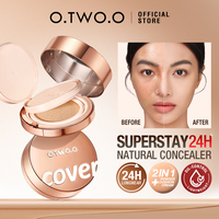 O.TW O.O produk baru perlindungan penuh 2-in-1 krim Foundation & Setting Powder BB Cushion pengendali minyak Concealer bahan Mineral