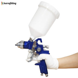 Pistolet à peinture pneumatique professionnel H827 Hvlp, buse de 1,4 mm, alimentation par gravité, aérographe, outil pneumatique pour peinture d'apprêt, de finition et de couche de peinture - Product Image 3