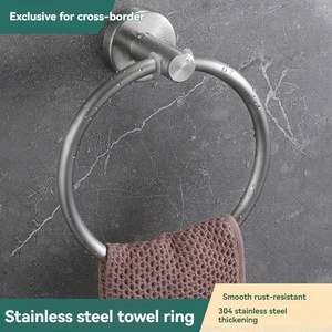 Anillo para Toallas <span class=keywords><strong>de</strong></span> Acero Inoxidable 304, Sin Taladro, Montaje en Pared Comercial, Redondo, Resistente, para Baño <span class=keywords><strong>de</strong></span> Hotel, <span class=keywords><strong>Compra</strong></span> al por Mayor - Product Image 2