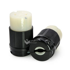 NEMA L17-30R נעילת מחבר, 30 Amp, 600 וולט 3 שלבים, 3P, 4Wrie הארקה, כיתה תעשייתית, לבן - Product Image 3