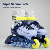 Patins à roulettes pour enfants OEM, réglables, avec roues lumineuses, rose, pour filles