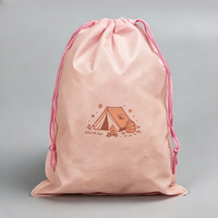 Sac à cordon en non-tissé haute résistance à la déchirure, logo imprimé personnalisé, sac promotionnel pour les achats
