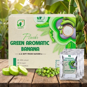 NMPT Brand Pure Green Banana Powder from Chuoi Tieu Xanh Premium Variety Resistant <b>Starch</b> Rich Clean Label Formula - Product Image 1