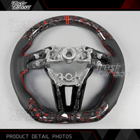 Volante de Fibra de Carbono Forjado Rojo Personalizado para Mazda 3 6 2019-2024 CX3 CX4 CX5 CX30 MX30 CX50, Accesorios Interiores para Automóvil