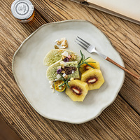 Bol en céramique de style moderne ensemble de vaisselle variable four en forme spéciale fond plat ménage bol à salade de légumes assiette présente