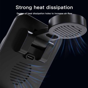 Nouvelle idée de produit 2024 Station de charge pliable 360 Rotation flexible bureau magnétique 3in1 chargeur sans fil support pour téléphone portable - Product Image 5