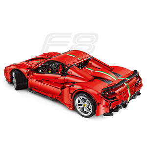 JD018 Tech Sports Car for F8 1:8 Scale Plastic Battery-Powered <b>Building</b> <b>Blocks</b> Puzzle Toy with 50 <b>Blocks</b> Boys Assembly Gift - Product Image 3