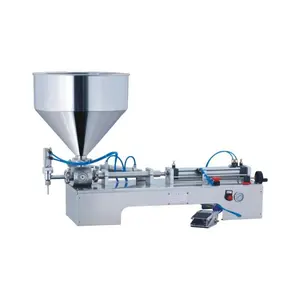 Cheap price semi-automatic paste filing machine table top semi automatic viscous cream paste jam filling machine