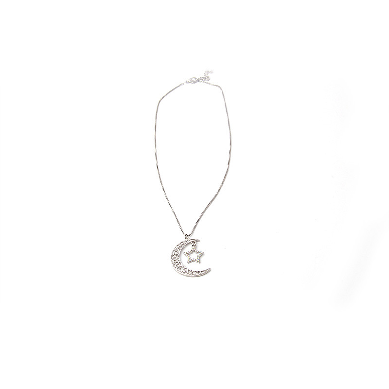 V & R joyas schmuck de diamantes de imitación de cristal chapado en rodio COLLAR COLGANTE de metal sol Luna estrella collar