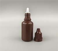 Matériau PE en plastique recyclé 30ml / 1 oz Flacon compte-gouttes brun opaque en plastique Flacon flacon goutte d'encre