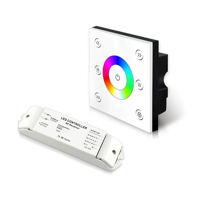Wireless Single-Zone CV RGBW Panel P4X+R4-2.4G Wall Rgbw Led Step Light Controller Dmx 512 Controller for RGBW Strip Light