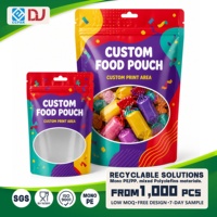 Sachet Doypack Imprimé Personnalisé pour Bonbons Assortis et Confiseries Mixtes avec Fenêtre Transparente Refermable – Emballage en Vrac pour Fêtes