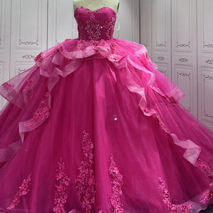 Jancember LSMU17 Vestidos fucsia Vintage para vestidos de noche de 10 años - Product Image 4