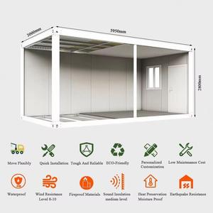 Contenedor Móvil de Acero Ligero, Personalizado de Fábrica, Impermeable, Modular, Resistente al Viento y al Fuego, para Oficina - Product Image 6