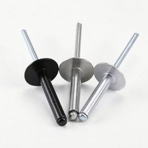 Rivets aveugles en alliage d'aluminium 2.4mm 3mm 3.2mm 4mm 5mm, rivets d'échappement en aluminium à tige en fer avec mandrin, fixations - Product Image 1