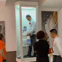 Ascenseur en verre à capsule de couleur personnalisable, conçu pour les petits espaces