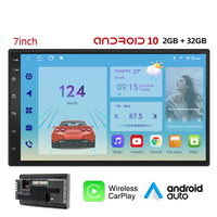 9 10 inç evrensel Android 12 araba Stereo 2 + 32GB 1K çözünürlük dokunmatik ekran radyo WiFi CarPlay GPS ile