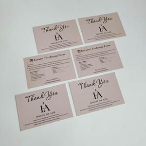 Tarjetas de Agradecimiento Personalizadas al por Mayor con Diseño de Durazno e Impresión en Negro - Soportes y Exhibidores para Joyería para Pequeñas Empresas - Product Image 4