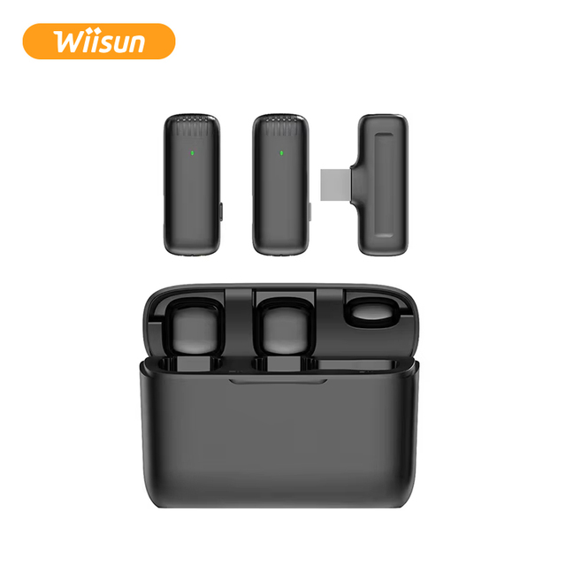 J13 Portable Wireless Lavalier Microphone with Charging Case for Live Video Shooting Outdoor Recording Vlogs Podcast Interviews