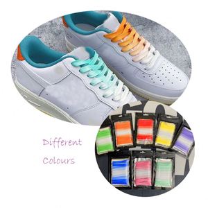 Cordones de Zapatos Deportivos Personalizados Azules, Cordones Planos con Degradado Impreso, Cordones Coloridos de Poliéster para Zapatos - Product Image 1