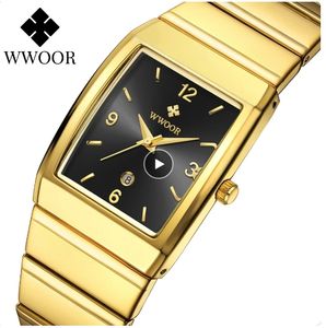 Orologio da <span class=keywords><strong>uomo</strong></span> quadrato di lusso WWOOR 8888, automatico con data, impermeabile, in acciaio inossidabile, orologio da polso al quarzo da <span class=keywords><strong>uomo</strong></span>, elegante e professionale. - Product Image 5