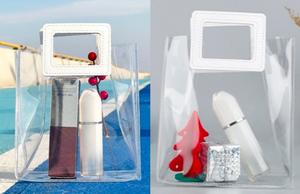 Sac transparent holographique arc-en-ciel en PVC avec logo personnalisé, sacs cadeaux irisés transparents, sac fourre-tout irisé - Product Image 5