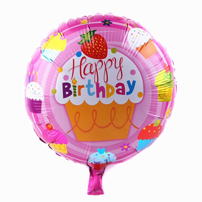 18 Inch Round Happy Birthday Aluminum Film Aluminum Foil Balloon Wholesale Birthday Party Decoration China Model 111
