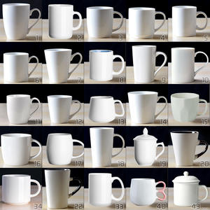 Mug en céramique uni de couleur unie, forme droite avec poignée, pour la promotion de boissons, vente en gros, unité individuelle - Product Image 5