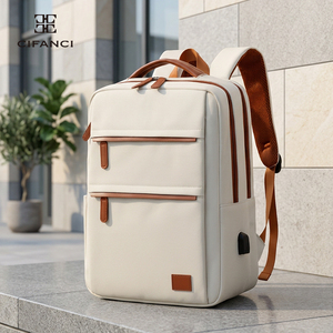 Zaino per Laptop da Uomo Omantu con Logo Personalizzato, in Tessuto Oxford, Doppia Cerniera, Grande Capacità, per Viaggi d'Affari - Product Image 1
