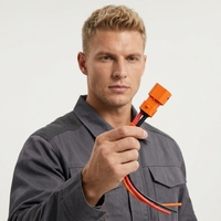 Câble de stockage d'énergie ODM personnalisé CN03, âme en cuivre pur, connecteur rapide orange vers borne annulaire pour systèmes ESS, vente en gros