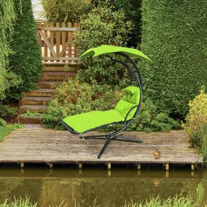 秋千懒人花园悬挂懒人家具直升机设计绿色悬挂沙发床太阳椅