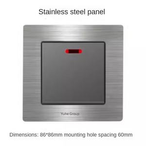 Interruptor de Pared Táctil Bipolar Multifuncional de 10A, Acero Inoxidable, IP22, Universal para UE/Reino Unido - Product Image 5