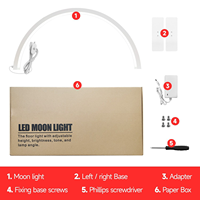 Lampe de table LED demi-lune pour manucure, personnalisable avec logo, vente en gros d'usine, nouveauté pour salon de beauté