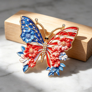 20 Diseños de Broches con Lazos <span class=keywords><strong>y</strong></span> Estrellas, Broche Patriótico de Esmalte de Cristal con la Bandera de EE. UU. para el 250 Aniversario de 2026, <span class=keywords><strong>Pin</strong></span> de Joyería Americana 1776-2026 - Product Image 6