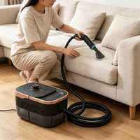 Nettoyeur vapeur portable haute pression multifonctionnel 1250-1600 ml avec 10 têtes de brosse pour le nettoyage en profondeur de la maison, de la voiture et de la cuisine