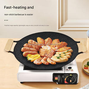 Hot Bán Không Dính Hàn Quốc Nướng BBQ Vỉ Nướng Tấm Vòng Đúc Nướng Tấm Hàn Quốc Nướng Pan Với Đôi Xử Lý - Product Image 6