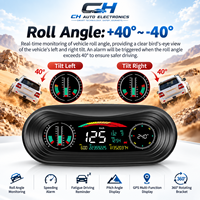 GPS Auto-Neigungsmesser HUD Digitale Anzeige Geschwindigkeit Höhenkompass Roll-Pitch-Winkel Alarm Offroad-Fahrzeug-Tool