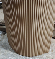 Panneau ondulé 3D flexible en MDF haute densité, panneau grillagé en MDF courbé uni pour la décoration intérieure