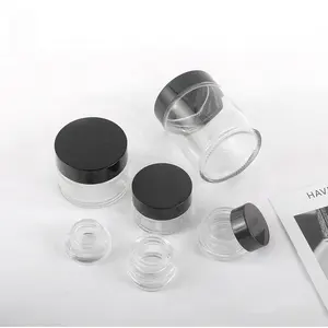 5 Gam ~ 100 Gam Chăm Sóc Da Bao Bì Glass Container Nhà Cung Cấp Mỹ Phẩm Glass Jar Body Scrub Container Kem Giảm Béo Glass Jar