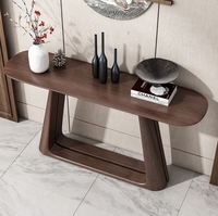 Style chinois nouvelle couleur noyer noir massif Table d'appoint étroite Tables Console simples pour salon mur entrée couloir Table