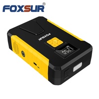 FOXSUR 26800mAh 12V/24V Démarreur de voiture Pompe à air Compresseur d'air portable Gonfleur de pneus de voiture Alimentation de secours