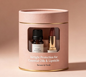 Custom Logo Printed Round Paper <b>Box</b> Matte Cylinder Packaging for Cosmetic Gift Sets Personal Care - Product Image 1