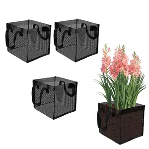 Lot <span class=keywords><strong>de</strong></span> 4 paniers en filet <span class=keywords><strong>pour</strong></span> plantes aquatiques, grands sacs <span class=keywords><strong>de</strong></span> <span class=keywords><strong>plantation</strong></span> <span class=keywords><strong>pour</strong></span> <span class=keywords><strong>bassin</strong></span> avec poignées, paniers <span class=keywords><strong>de</strong></span> rangement - Product Image 1