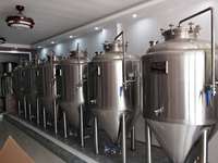 Cuves de Fermentation Coniques HG 1500L 15hl 2000L avec Pompe à Pression et PLC pour la Production de Bière Artisanale