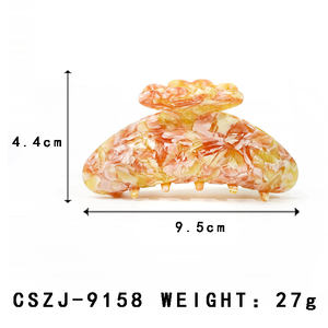 กิ๊บติดผมอะคริลิค/อะซิเตท รูปทรงคลื่น แบบยูนิเซ็กซ์ แฟชั่นคลาสสิก ขายส่ง กิ๊บติดผมแบบสั่งทำได้ - Product Image 4