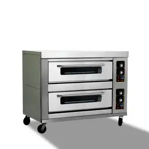 Offre Spéciale acier inoxydable trois ponts neuf plateaux grande capacité Dessert cuisson grille-pain électrique pain Pizza fours à rôtir