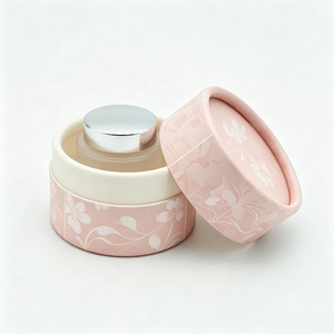 Custom Logo <b>Biodegradable</b> Cylinder Cardboard Cosmetic Tubes Box Luxury Natural Scented Candle Glass Jar Box <b>Paper</b> Tube Packaging - Product Image 1