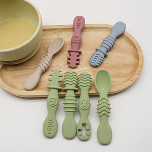 Cuchara <span class=keywords><strong>de</strong></span> silicona <span class=keywords><strong>para</strong></span> bebés, 4 Uds., cuchara <span class=keywords><strong>de</strong></span> silicona <span class=keywords><strong>para</strong></span> entrenamiento con textura <span class=keywords><strong>de</strong></span> alimentación <span class=keywords><strong>para</strong></span> bebés - Product Image 4