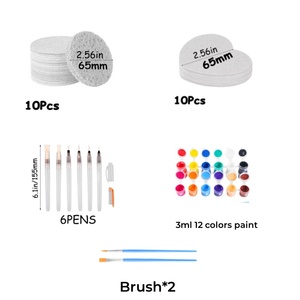 Ma Thuật Puffy Sơn 30Pcs 3D Vẽ Ma Thuật Vải Bọt Biển Sơn Với Bàn Chải Nước Acrylic Sơn Tự Làm Trẻ Em Sơn Giấy Kit Đồ Chơi - Product Image 6