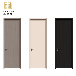 Puertas de cristal de carbono clásicas de madera sin pintura de nuevo diseño acabadas en fábrica para construcción de interiores de casas - Product Image 3